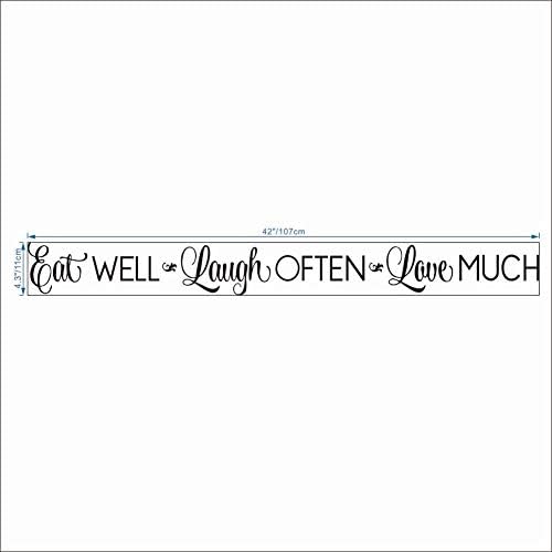 Vinyl kitchen wall decal design featuring the word "EAT" in a stylish font.