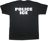 PoliceTees POLICE ICE Raid Style Duty T-Shirt - X-Large Black