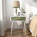 Lifewit Nightstand with 1 Fabric Drawer, Bedroom Side Table Bedside Table, Modern Design Accent Table, Sturdy and Easy Assembly, 15.7 × 15.7 × 20 inches, White