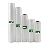 AMJ Vacuum Sealer Bags For Food Saver & Seal a Meal Vac Sealers, BPA Free, Heavy Duty Commercial Grade (5 xRoll)