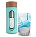 pH HYDRATE Glass Alkaline Water Bottle - Portable Filtered Water Bottle - Water Bottle Filter - Increase pH, Reduce Fluoride, Remove Heavy Metals & Chlorine (300 ml)