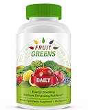 Fruit Greens Daily Organic Green Superfood Supplements (90 Count)