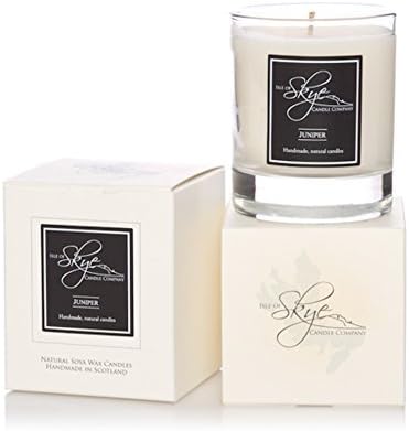Handmade Isle of Skye Soya Candle in a Small Clear Glass Tumbler with 30 Hour Burn Time - Juniper by Isle Of Skye Candles