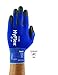 HyFlex 11-618 Ultra-Thin Industrial Safety Work Gloves for Auto, Machinery, Equipment, Fabrication - Size 9, Blue/Black (Pack of 12)