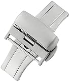 Hadley-Roma 20-mm Stainless Steel Push Button Deployant Clasp