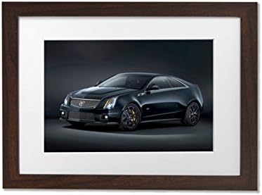 Living Colors Cars Cadillac CTS V Coupe A1 Framed Art Print - Walnut Frame - Wall Art Picture - 24 x 33 Inches (60x81CM)
