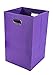 Folding Laundry Basket, Solid Purple with Handles – High-Strength Polymer Construction – Folds for Easy Storage and Transportation