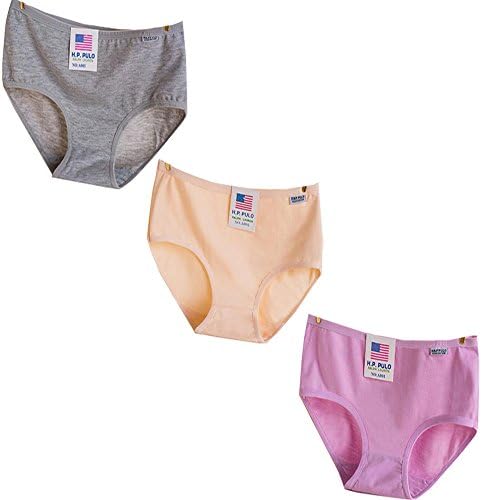Roundeel 2/3 Pack Sexy Briefs Cotton Panties Basic Panty Underwear