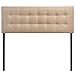 Modway Emily Tufted Button Linen Fabric Upholstered King Headboard in Beige