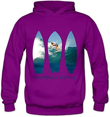 TIKE Women's Anastasia Ashley Hoodie Sweatshirt Color Purple Size L
