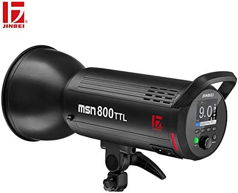 JINBEI MSN Series 800TTL 800Ws GN90 1/8000s High Speed Sync Flash Studio Strobe Flash Modeling Light with Standard Reflector Recycling Time 0.05-1.0S
