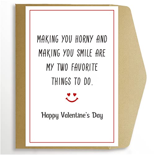 Spercy Sexy Valentinskarte für ihn, freche Geburtstagskarte für Ehemann, Freund, My Two Favorite Things to Do.