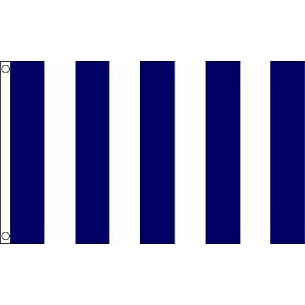 AZ FLAG - Navy Blue And White Striped Flag - 3x5 Ft - 100D Polyester Blue And White Banner with Two Metal Grommets - Fade Resistant - Vivid Colors - 3' x 5' Feet - 150x90 Cm