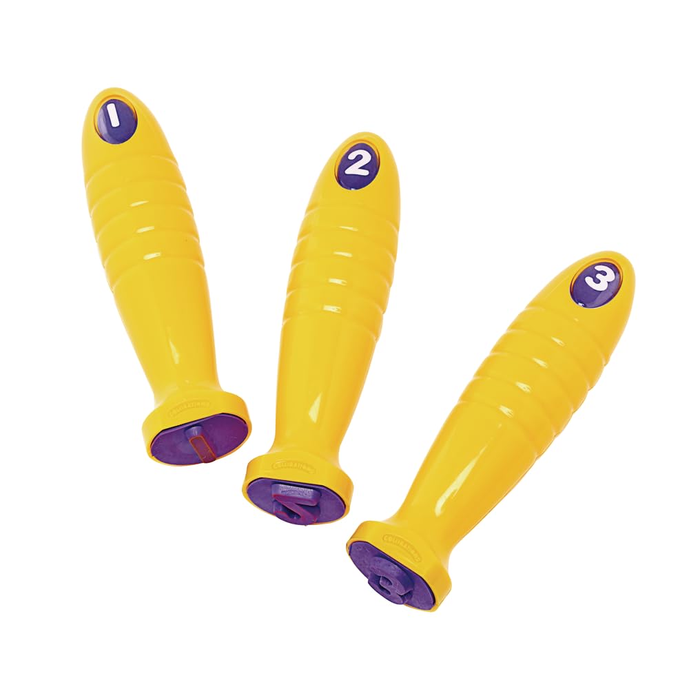 Colorations Good Grasp Stamping Sticks Pack of 10 Numbers 0-9 Classroom Supplies (1 1/4