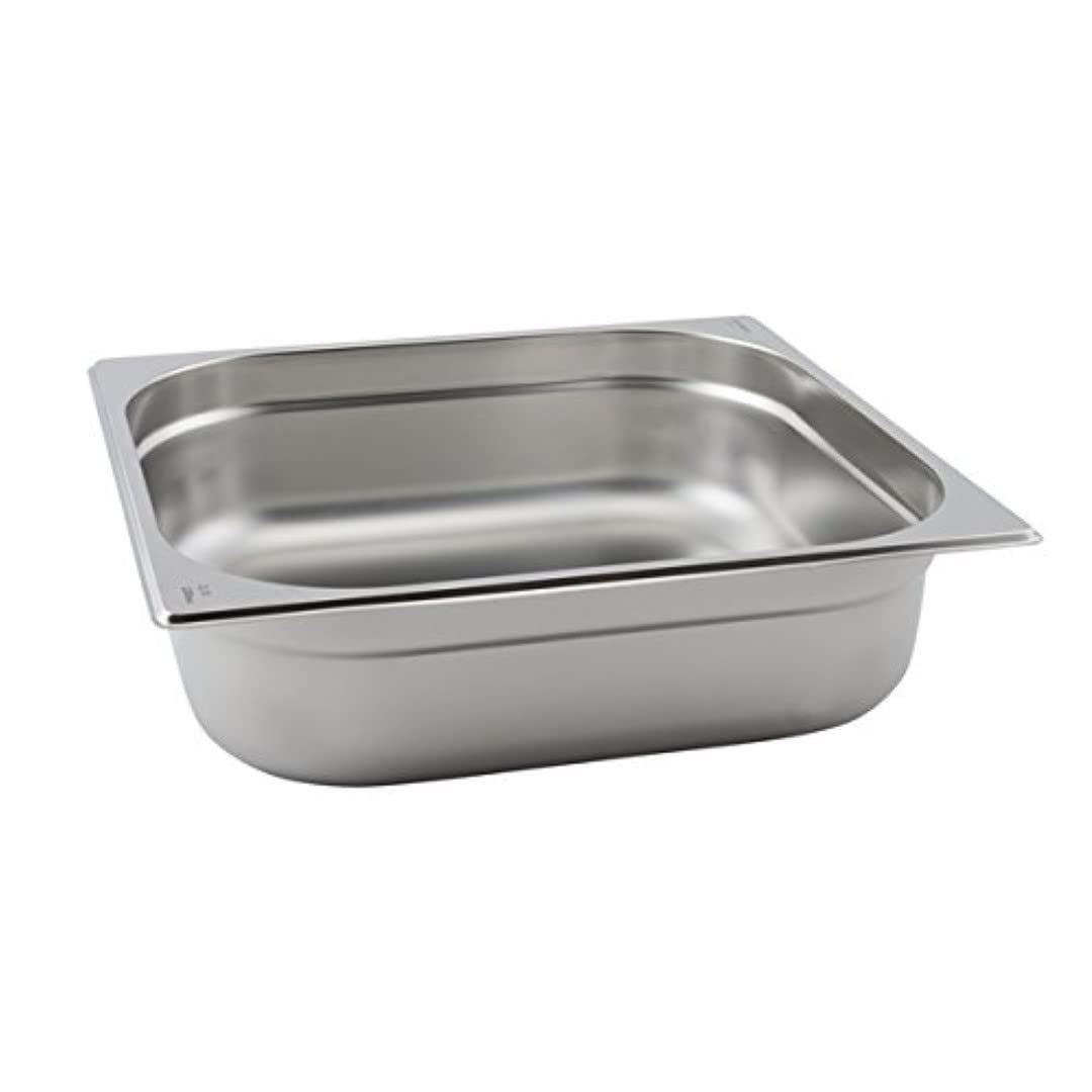 Genware NEV-GN23-100 Stainless Steel Gastronorm Pan, Size 1/9, 100 mm Deep