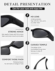 kimorn Y2K Wrap Around Polarized Sunglasses Womens