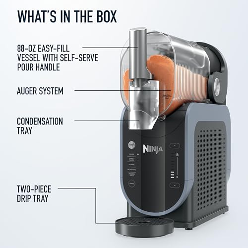 Ninja SLUSHi con tecnología RapidChill, 88 oz. Máquina de bebidas congeladas y granizados, 5 programas preestablecidos, margaritas, frappés y más, detalles premium, negro, FS301