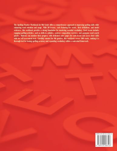 The Spelling Practice Workbook 8th Grade with Vocabulary Definitions, Model Sentences and Final Assessments 1