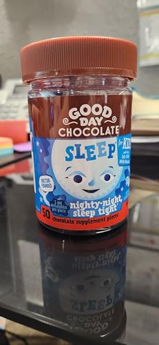 Good Day Chocolate Melatonin for Kids [2 Pack] - Fair Trade Non-GMO Chocolate with Chamomile and Melatonin 1 mg - Toddler Melatonin, Kids Natural Sleep Aid for Ages 3 and Up