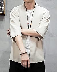 Men's Japanese Kimono Cardigan Loose Cotton Linen