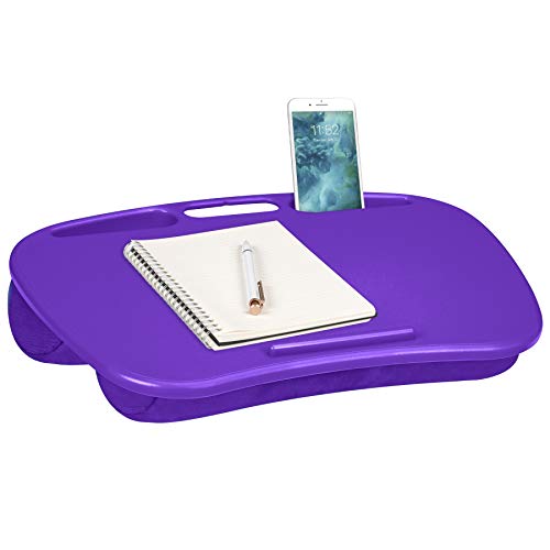 LapGear Mydesk Lap Desk with Device Ledge and Phone Holder Purple