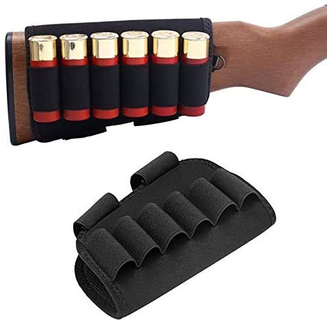 ACEXIER Tactical 6 Round Shotgun Buttstock Ammo Holder 12/20 Ga Bullet Carrier Military Hunting Airsoft Rifle Butt Stock Cartridge Pouch