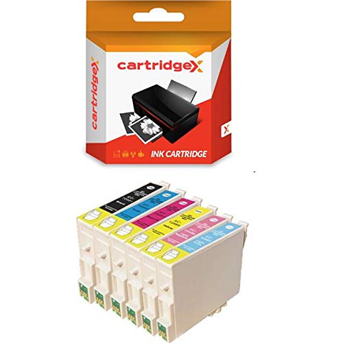 Cartridgex 6 Compatible Ink Cartridge Set Replacement for Epson Stylus Photo RX500 RX600 RX620 RX640