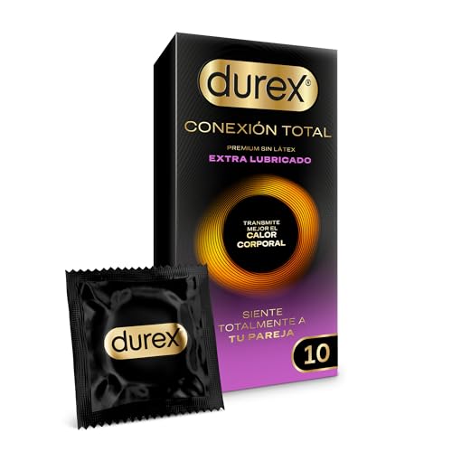 Conexión Total Extra Lubricado - Preservativo Ultra Fino Plus sin Látex con Tecnología Body Feel que Transmite Mejor el Calor Corporal, 10 Condones Extra Lubricados