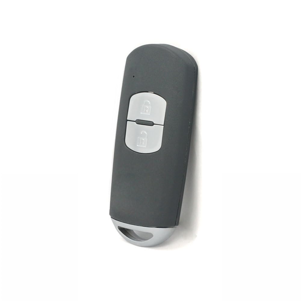 BROVACS Replacement Key Shell + Uncut Blank Emergency Insert Key Compatible with MAZDA 2 Button Smart Keyless Entry Remote Key Case Fob PG538A