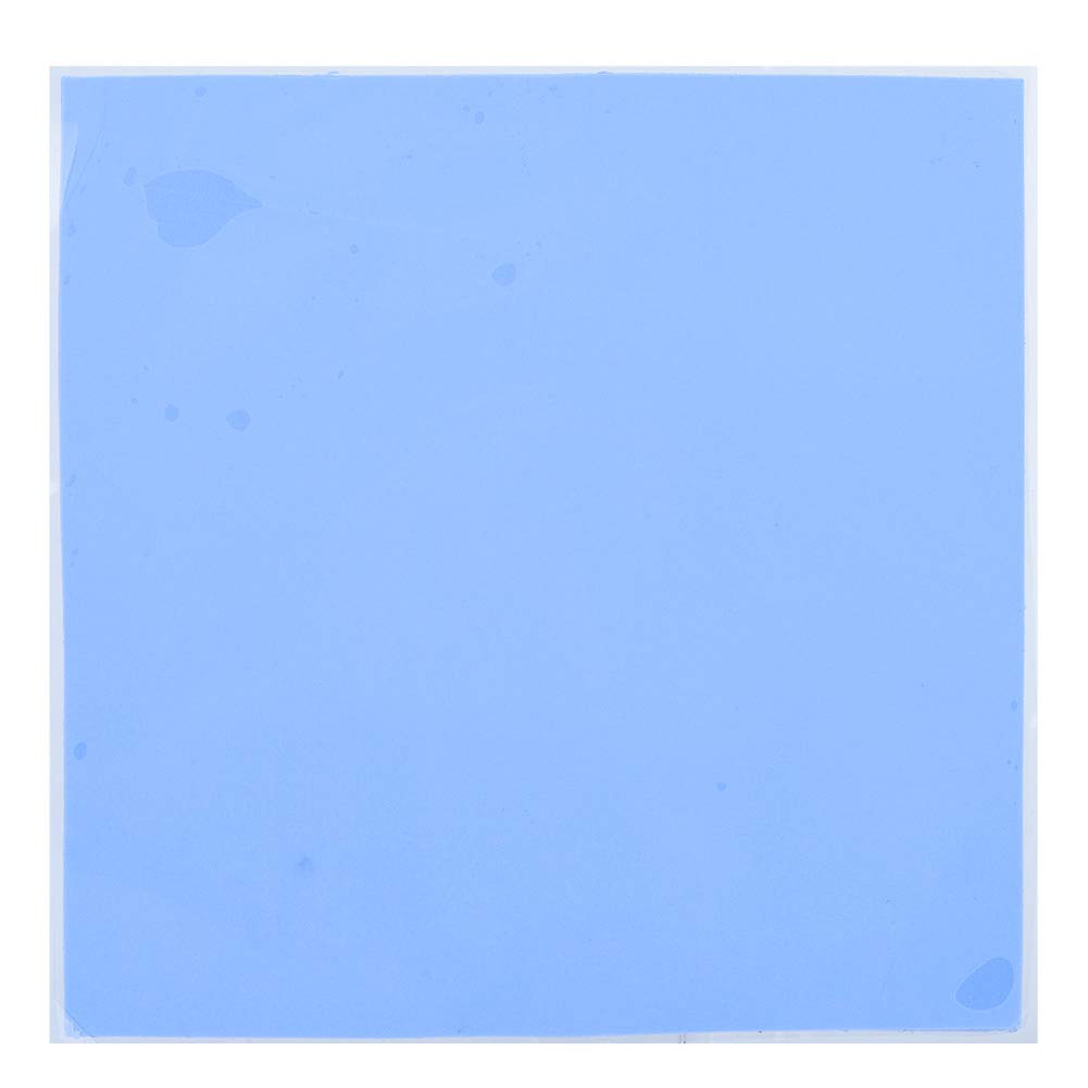 CPU Thermal Pad,100mm x 100mm x 3mm CPU Chip Heatsink Cooling Thermal Conductive Silicone Pad for CPU Chip Heat Conduction LED Heat Conduction,Blue