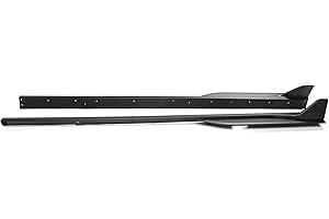 IKON MOTORSPORTS, Side Skirts Compatible with 2010-2014 Ford Mustang, Matte Black ABS GT500 Style Exterior Side Skirt Extensions Rocker Panel 2PCS