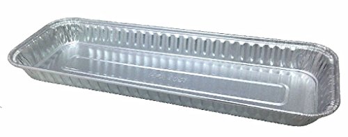 11" x 4" Oblong Aluminum Danish/Cake Bakery Pan 1" Deep - # 4057