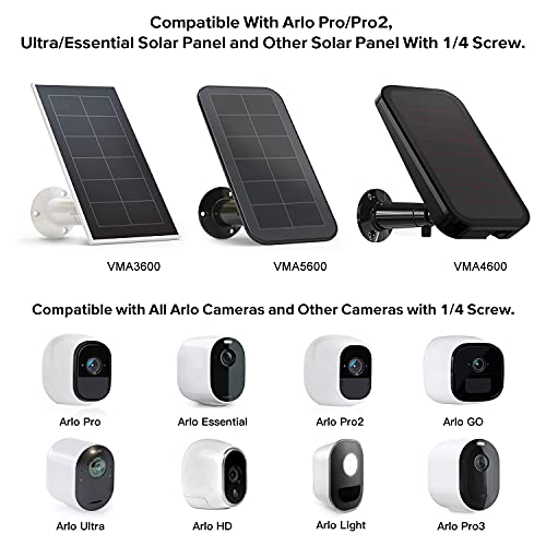 2Pack Gutter Mount Compatible with Arlo Essential Solar Panel