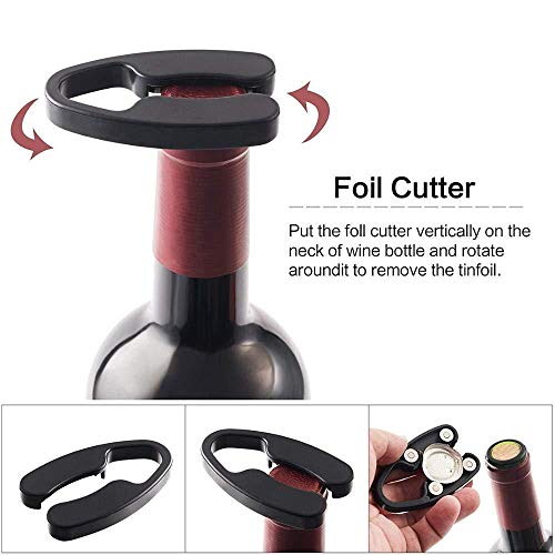 Wine Air Pressure Pump Bottle Opener with Foil Cutter by PRIMEMER