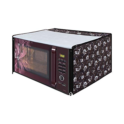 DREAM CARE Grey Printed Microwave Oven Cover for Samsung 28 Litre