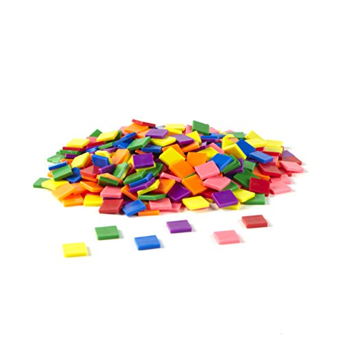 ETA hand2mind 1-Inch Plastic Rainbow Color Tiles (Set of 400)