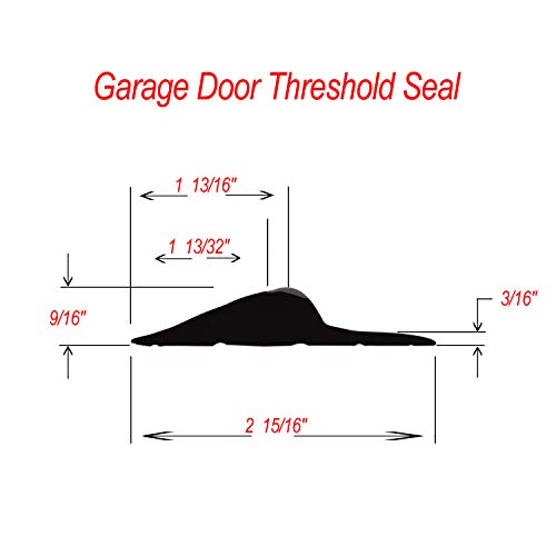 Garage Door Seals Bottom Rubber 20 Ft Universal Heavy Duty Floor Threshold Buffer Flexible