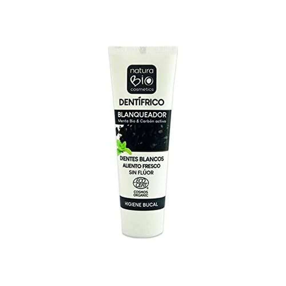 Naturabio Cosmetics Teeth Whitening Mint-Carbon Active 75 ml 1 x 200g