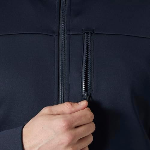 Herren Crew Fleece Jacke, Marineblau, L