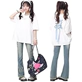 Neglance Y2K Kawaii Oversized Gyaru T-Shirt Girls Harajuku Aesthetic Tees Women Cute Pink Shirts Plus Size Cosplay Party