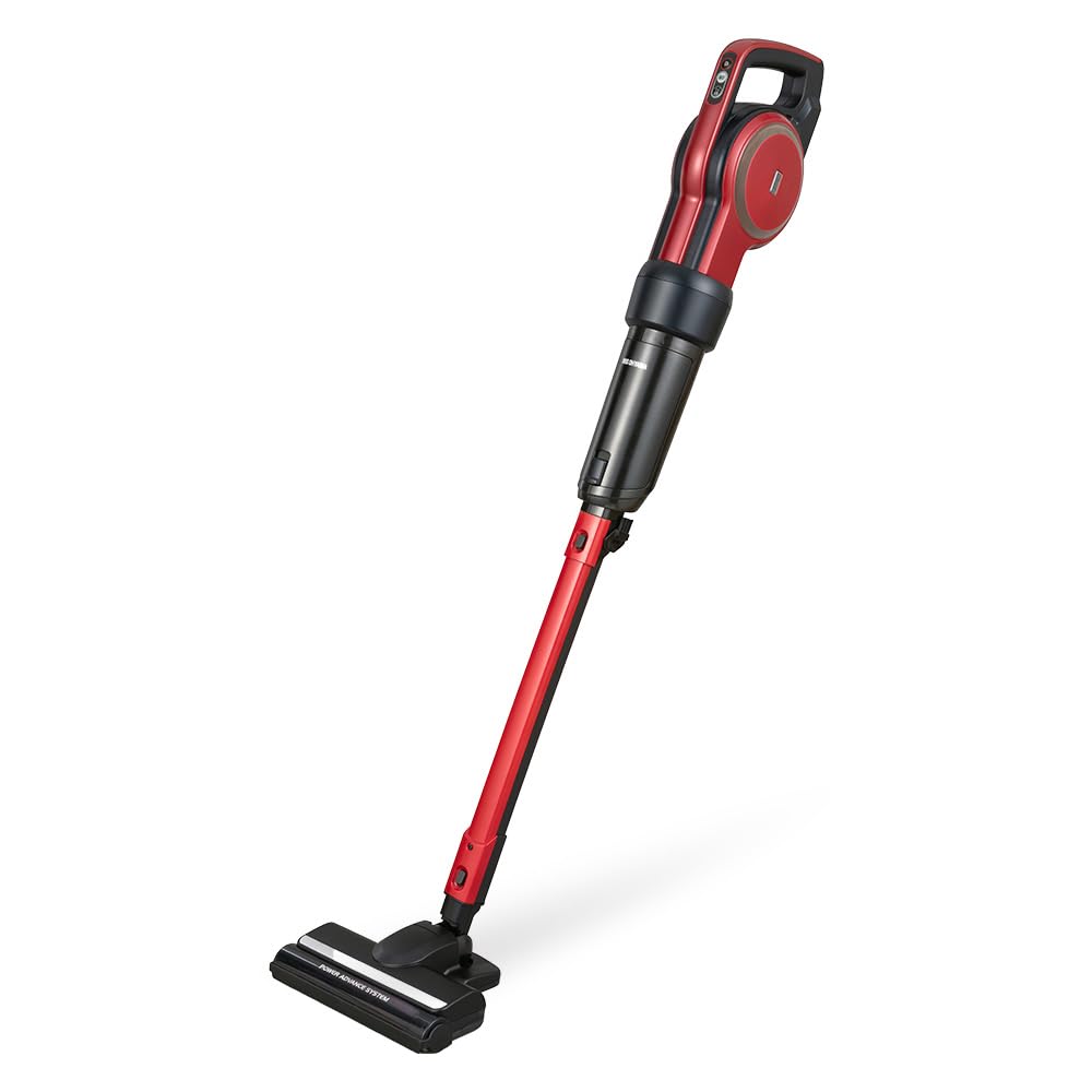 掃除機 アイリスオーヤマ キャニスティック スティッククリーナー 紙パック式 軽量 2WAY パワーヘッド レッド IC-CSP5-R商品画像