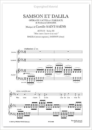 Saint Saens Camille Samson Et Dalila Mon Coeur S Ouvre A Ta Voix Mezzo Soprano Prima Voce Editions Pve0388 Massenet Jules 9790232003887 Amazon Com Books Saint Saens Camille Samson Et Dalila Mon Coeur S Ouvre A Ta Voix Mezzo Soprano Prima Voce Editions Pve0388 Massenet Jules 9790232003887 Amazon Com Books