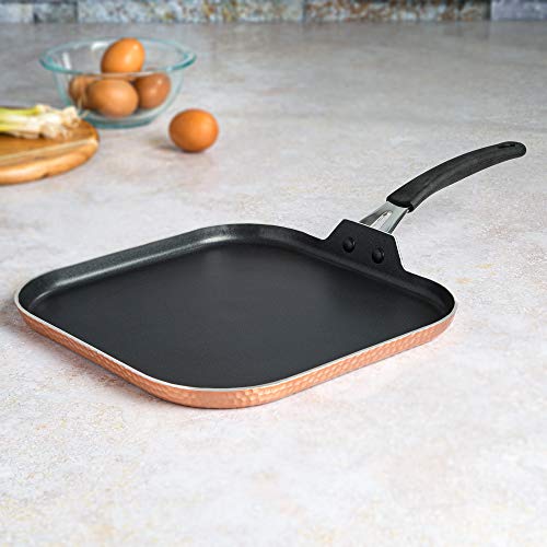 Ecolution Impressions Hammered Nonstick Square Griddle, Dishwasher Safe