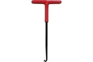 WINTOWIN NACHEE Motorcycle Exhaust Spring Hook Tool Red T-Handle Type with Rubber Coating, Spring Puller Tool Suitable for removal and installation of Brake Springs