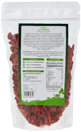 Down To Earth Organic Goji Berries, 200 gm