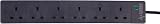 PRO ELEC PL12986 Surge Protected Extension Lead 6 Socket 8 Metre Black view 1
