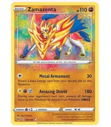 Amazon.com: Zacian - 082/185 - Amazing Rare - Vivid Voltage