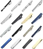 WAINIS 16 PCS Tie Bar Clip, Tie Tack Pins Tie Clips