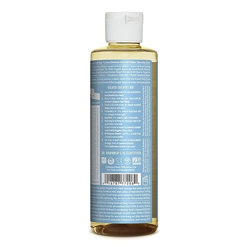 Dr. Bronner's PureCastile Liquid Soap (Baby Unscented, 8 Fl Oz