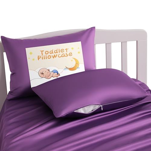 NTBAY Toddler Satin Pillowcases Zipper